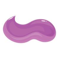 Glossy purple slime dripping down creating a wavy shape vector