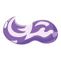 Purple slime blob splashing with white swirls vector