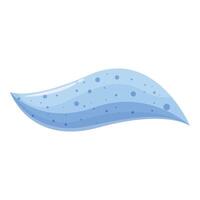 Blue wave splashing and forming abstract shape vector