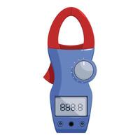 Digital clamp meter showing electrical current measurement vector
