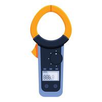 Digital clamp meter showing measurement result vector