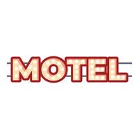 Lighted motel sign indicating lodging available vector