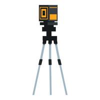 Laser level on tripod measuring tool for construction project vector