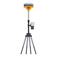 Total station on tripod is scanning and measuring vector