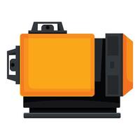 Rotary laser level standing on tripod for accurate measurement vector