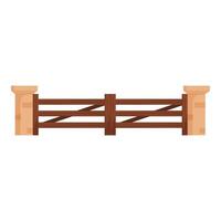 Wooden fence separating space providing security and privacy vector