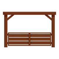Wooden gate protecting farm from unwanted visitors vector