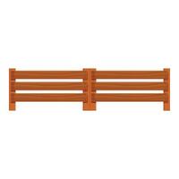 Wooden fence creating a barrier on white background vector
