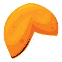 Fortune cookie cracked open showing empty inside vector