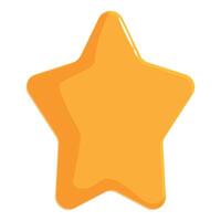 Shiny yellow cartoon star standing out from the crowd vector