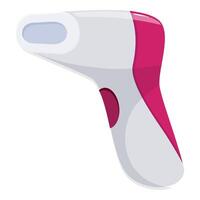 Digital non contact infrared thermometer measuring temperature vector
