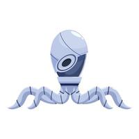Futuristic robot octopus exploring new worlds vector