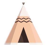 Native american teepee standing tall on a white background vector