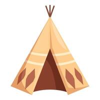 Native american teepee standing on white background vector