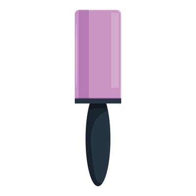 Sticky lint roller removing dust and hair