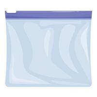 Empty freezer bag storing food and objects safely vector