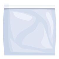 Realistic empty transparent plastic zipper bag with lock vector