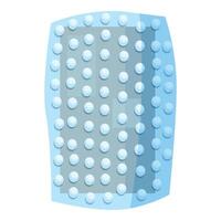 Bubble wrap protecting fragile package during shipping vector