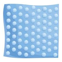 Blue bubble wrap sheet protecting fragile goods vector