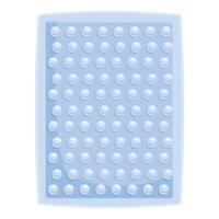 Orthopedic mat with convex surface for acupressure treatment vector