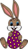 Cartoon Easter Bunny with an Egg. Easter Illustration Bunny with Egg vector