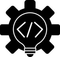 Black Development Icon. Web Development Concept, Website Coding vector