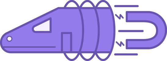 Colored Hyperloop Icon. Intended Type of Transportation. Concept of Future Technologies. illustration vector