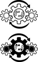 Automation icons. Electronic Control. Workflow Icon. Technology Concept vector