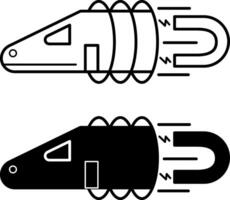 Hyperloop icons. Intended Type of Transportation. Concept of Future Technologies vector