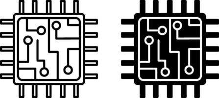 Processor icons. Semiconductor Processor Chip. Printed circuit board. Technology Concept vector