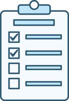 Colored Planning Icon. Questionnaire Icon with Task Items. Business and Teamwork Concept vector