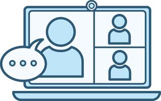 Webinar Color Icon. Online Education, Online Courses, Distance Education, E-Learning Tutorials. Teamwork Concep vector