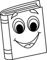 Cartoon Book for Coloring Page. Illustration of Funny School Character. vector