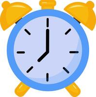 Cartoon alarm clock. Wake-up time for School and Work. Illustration vector