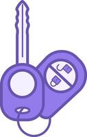 Colored Car Key Icon. Icon of Vehicle Keys. Security Alarm System. Car Service Concept vector