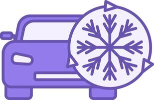 Air Conditioner Color Icon. Icon of Air Cooling Device in the Machine. Car service concept vector