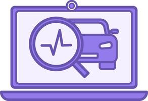 Colored Diagnostic Icon. Icon of Computer Car Diagnostics. Car service concept vector