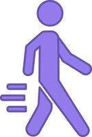 Colored Fast Walk Icon. Icon of a Fast Walking Man. Sports Walking. Pedestrian pictogram. For Maps, Signs, Diagrams, City Oriented Navigation Applications, and Infographics vector