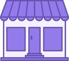 Colored Shop Icon. Icon of Small Shop Building. Shopping and Architecture Concept vector