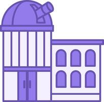 Observatory Color Icon. Icon of Observatory Building with Telescope. Space and Science. Government Institution vector