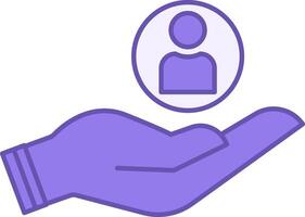 Caring Colored Icon. Customer Service Icon. Patient Assistance and Service Support vector