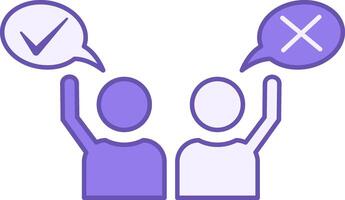 Colored Vote Icon. Icon of People Making Their Choices. Voting Concept in Elections vector
