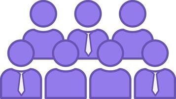 Colored Crowd Icon. Personnel Unity Icon. Network of User Groups. Corporate Team Group vector