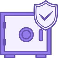 Safe Color Icon. Icon of Safe Container for Money and Securities. Business and Finance Concept vector