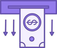 Colored Withdraw Icon. Icon of Withdrawal of Money from Account. Business and Finance Concept vector