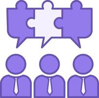 Team Building Color Icon. Icon of People Working in a Team. Unity and Teamwork. Workshop Concept vector