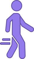 Walk Colored Icon. Walking Man Icon. Pedestrian pictogram. For Maps, Signs, Diagrams, City Oriented Navigation Applications, and Infographics vector