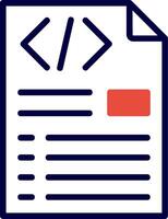 Header Code Line Red Filled Icon vector