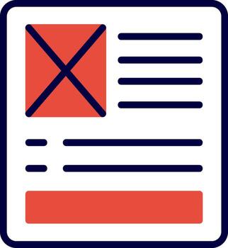 Latent Semantic Index Line Red Filled Icon vector