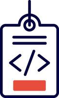 Meta Tags Line Red Filled Icon vector